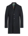 Manuel Ritz Man Coat Navy Size 42 Polyester, Acetate, Wool In Navy Blue