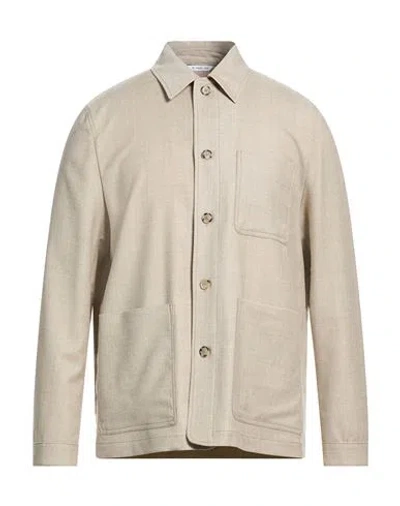 Manuel Ritz Man Jacket Beige Size 36 Virgin Wool, Elastane