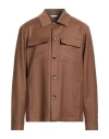 Manuel Ritz Man Jacket Camel Size 40 Virgin Wool, Elastane In Brown