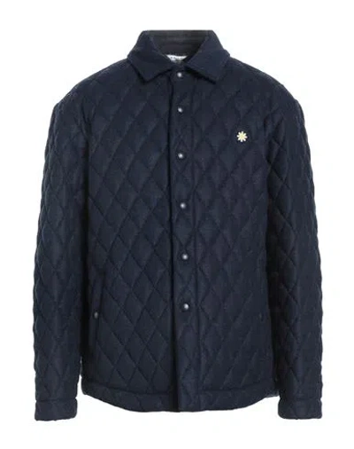 Manuel Ritz Man Jacket Midnight Blue Size 46 Polyester, Virgin Wool, Acrylic