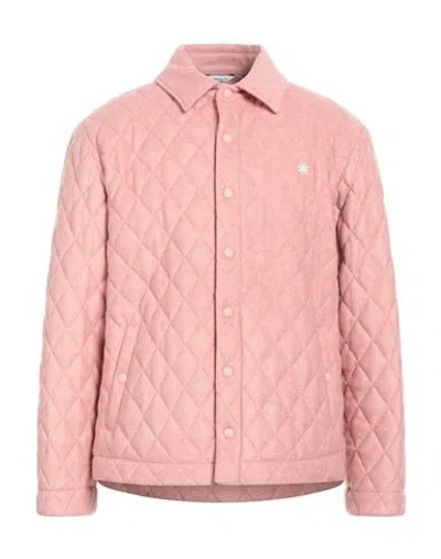 Manuel Ritz Man Jacket Pink Size 40 Polyester, Virgin Wool, Acrylic