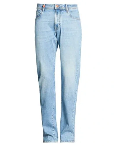 Manuel Ritz Man Jeans Blue Size 33 Cotton, Elastomultiester, Elastane