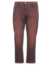 Manuel Ritz Man Jeans Brick Size 34 Cotton, Elastane In Red