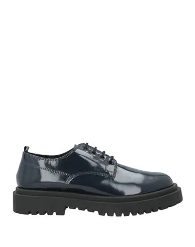 Manuel Ritz Man Lace-up Shoes Midnight Blue Size 6 Leather