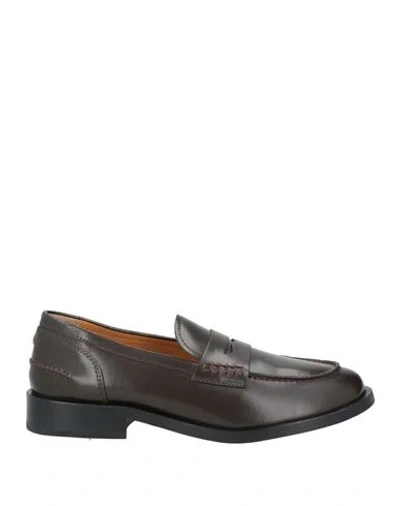 Manuel Ritz Man Loafers Dark Brown Size 8 Leather