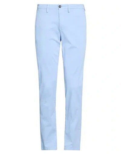 Manuel Ritz Man Pants Azure Size 30 Cotton, Elastane In Blue