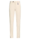 Manuel Ritz Man Pants Beige Size 28 Cotton, Elastane In Neutral