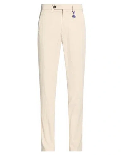 Manuel Ritz Man Pants Beige Size 28 Cotton, Elastane In Neutral
