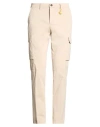 Manuel Ritz Man Pants Beige Size 28 Cotton, Elastane In Neutral