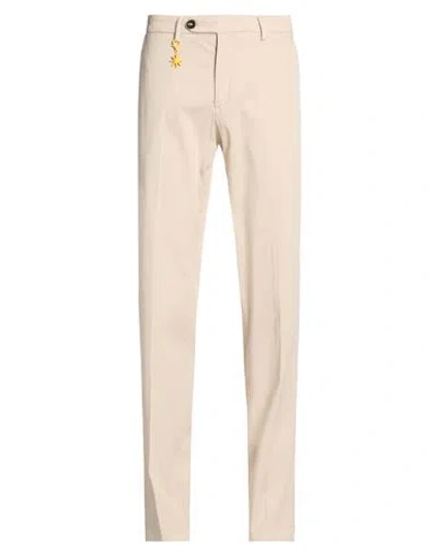 Manuel Ritz Man Pants Beige Size 30 Cotton, Elastane In Neutral
