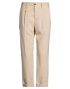 Manuel Ritz Man Pants Beige Size 30 Wool, Elastane In Neutral