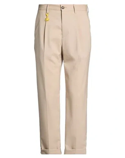 Manuel Ritz Man Pants Beige Size 30 Wool, Elastane In Neutral