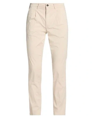 Manuel Ritz Man Pants Beige Size 32 Cotton, Elastane In Neutral