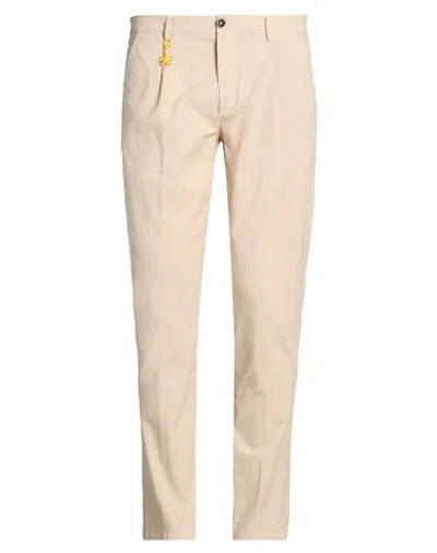 Manuel Ritz Man Pants Beige Size 34 Cotton, Elastane In Neutral