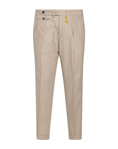 Manuel Ritz Man Pants Beige Size 34 Virgin Wool, Viscose, Polyester, Elastane In Neutral
