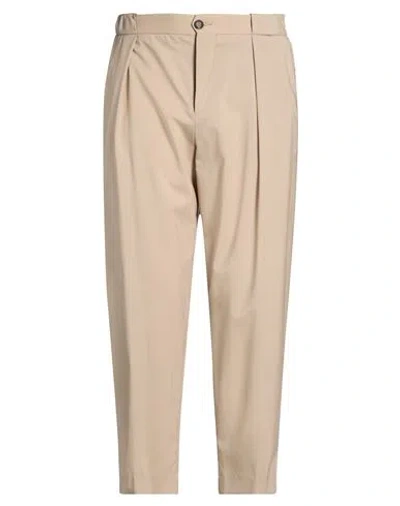 Manuel Ritz Man Pants Beige Size 34 Wool, Elastane In Neutral