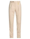Manuel Ritz Man Pants Beige Size 34 Wool, Elastane In Neutral