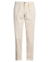 Manuel Ritz Man Pants Beige Size 36 Cotton, Elastane In Neutral
