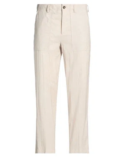 Manuel Ritz Man Pants Beige Size 36 Cotton, Linen In Neutral