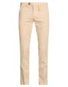 Manuel Ritz Man Pants Beige Size 38 Cotton, Elastane In Neutral