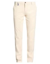 Manuel Ritz Man Pants Beige Size 38 Cotton, Lyocell, Elastane In Neutral