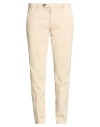 Manuel Ritz Man Pants Beige Size 40 Cotton, Elastane In Neutral