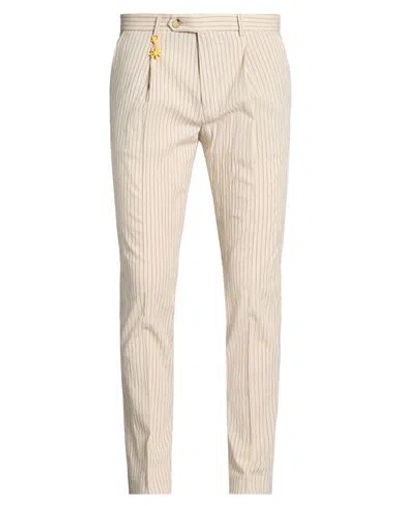 Manuel Ritz Man Pants Beige Size 40 Lyocell, Cotton, Elastane In Neutral