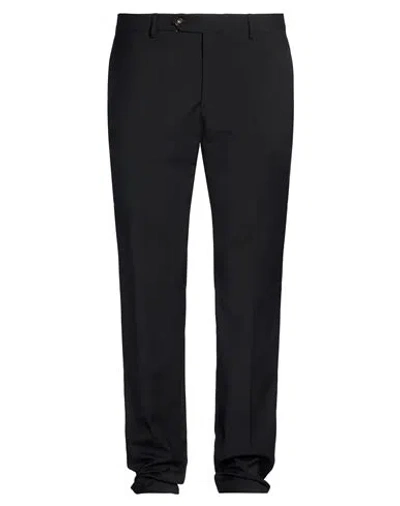 Manuel Ritz Man Pants Black Size 38 Wool, Elastane