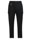 Manuel Ritz Man Pants Black Size 34 Virgin Wool, Elastane In Black
