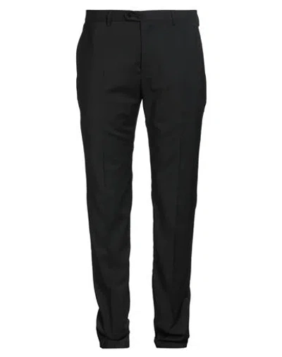 Manuel Ritz Man Pants Black Size 40 Virgin Wool, Elastane