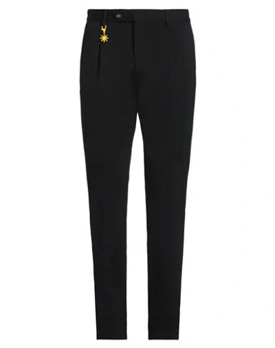 Manuel Ritz Man Pants Black Size 38 Viscose, Polyamide, Elastane In Black