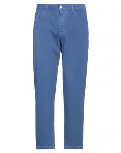 Manuel Ritz Man Pants Blue Size 34 Cotton