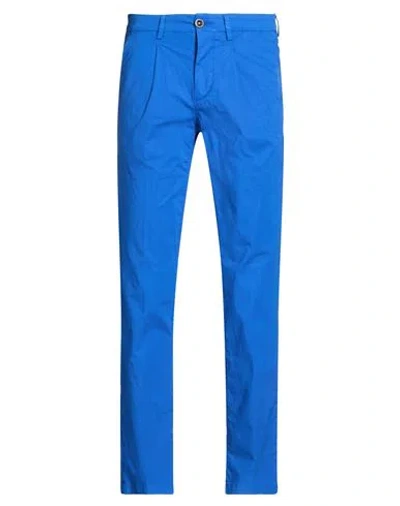 Manuel Ritz Man Pants Blue Size 28 Cotton, Elastane