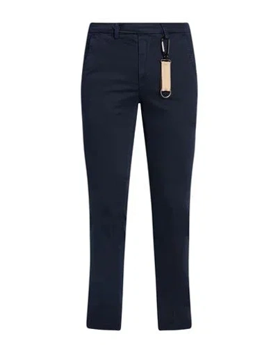 Manuel Ritz Man Pants Blue Size 28 Cotton, Elastane