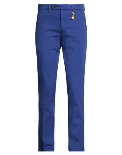 Manuel Ritz Man Pants Blue Size 30 Cotton, Elastane