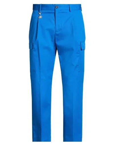 Manuel Ritz Man Pants Blue Size 32 Polyester, Cotton