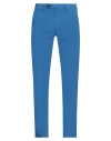Manuel Ritz Man Pants Blue Size 34 Cotton, Elastane