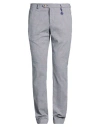 Manuel Ritz Man Pants Blue Size 34 Cotton, Polyester, Elastane In Gray