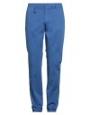 Manuel Ritz Man Pants Blue Size 36 Cotton, Elastane