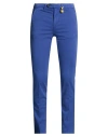 Manuel Ritz Man Pants Blue Size 30 Cotton, Elastane In Blue