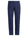 Manuel Ritz Man Pants Blue Size 38 Wool, Elastane