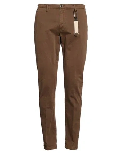 Manuel Ritz Man Pants Brown Size 28 Cotton, Elastane