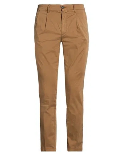 Manuel Ritz Man Pants Brown Size 34 Cotton, Elastane