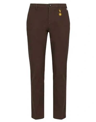 Manuel Ritz Man Pants Brown Size 36 Cotton, Elastane