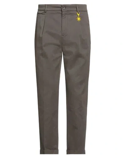 Manuel Ritz Man Pants Brown Size 38 Cotton, Polyester, Elastane