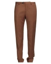 Manuel Ritz Man Pants Brown Size 38 Polyester, Viscose, Elastane