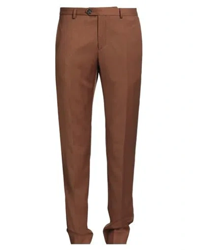 Manuel Ritz Man Pants Brown Size 38 Polyester, Viscose, Elastane
