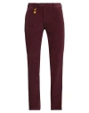 Manuel Ritz Man Pants Burgundy Size 36 Cotton, Elastane In Red