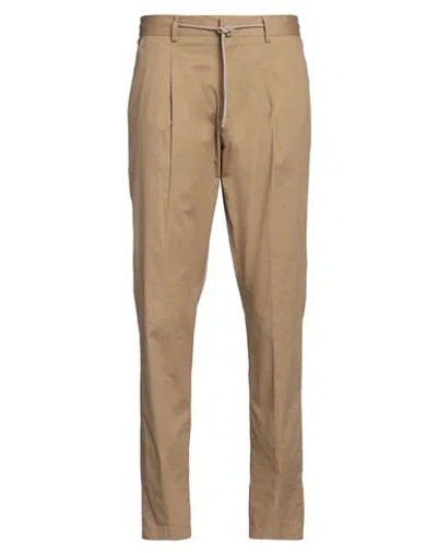Manuel Ritz Man Pants Camel Size 28 Cotton, Elastane In Beige
