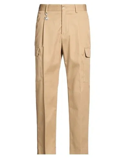 Manuel Ritz Man Pants Camel Size 28 Polyester, Cotton In Neutral